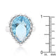 Solitaire Blue Topaz Cocktail Ring