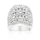 Cubic Zirconia Pave Abstract Ring