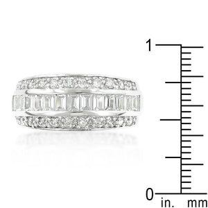 3-Row Cubic Zirconia Band