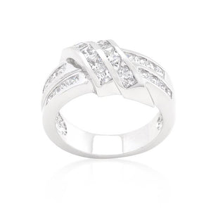 Cubic Zirconia Double Knot Ring