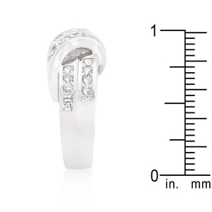 Cubic Zirconia Double Knot Ring