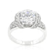 Tension Set Cubic Zirconia Engagement Ring