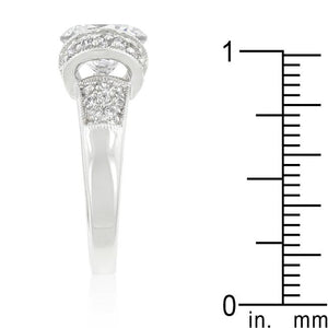 Tension Set Cubic Zirconia Engagement Ring