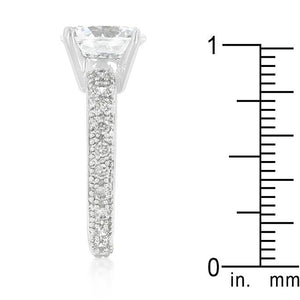 Micro-pave Cubic Zirconia Engagement Ring