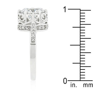 Royal Crest Filigree Cubic Zirconia Ring