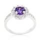 Purple Halo Engagement Ring