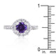 Purple Halo Engagement Ring