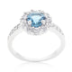 Bella Birthstone Engagement Ring in Blue
