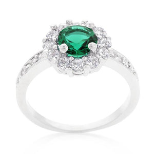 Bella Birthstone Engagement Ring in Green