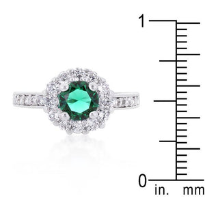 Bella Birthstone Engagement Ring in Green