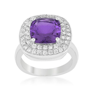 Purple Bridal Cocktail Ring