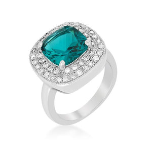 Aqua Bridal Cocktail Ring