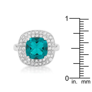 Aqua Bridal Cocktail Ring