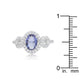 Tanzanite Halo Pave Cocktail Ring