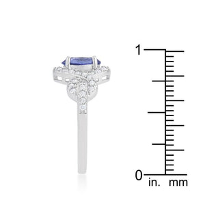 Tanzanite Halo Pave Cocktail Ring