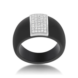 Black Ceramic Cocktail Ring