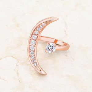 Luna .75ct CZ Rose Gold Delicate Ring