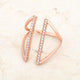 Jena 0.2ct CZ Rose Gold Delicate Parallel Ring