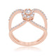 Joyce 0.4ct CZ Rose Gold Delicate Floral Wrap Ring