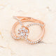 Joyce 0.4ct CZ Rose Gold Delicate Floral Wrap Ring