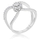 Joyce 0.4ct CZ Rhodium Delicate Floral Wrap Ring