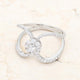 Joyce 0.4ct CZ Rhodium Delicate Floral Wrap Ring