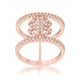 Lauren 0.4ct CZ Rose Gold Delicate Clover Wrap Ring