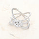 Rhodium Plated Mindy 0.8ct CZ Delicate Triple Wrap Ring