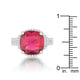 Charlene 6.2ct Ruby CZ Rhodium Classic Statement Ring