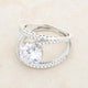 Girana 3ct Clear CZ Rhodium Contemporary Ring