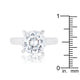 Hanna 4.4ct CZ Rhodium Classic Solitaire Ring