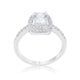 Serena 1.5ct Clear CZ Rhodium Art Deco Ring
