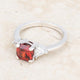 Shonda 1.8ct Ruby CZ Rhodium Cushion Classic Statement Ring