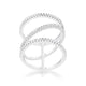 Shauna 0.4ct CZ Rhodium Wide Contemporary Ring