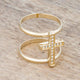 Francis 0.08ct CZ 14k Gold Contemporary Cross Ring