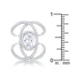 Maura 2.4ct CZ Rhodium Contemporary Cocktail Ring