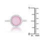 Patricia 0.3ct CZ Pink Cats Eye Rhodium Classic Ring