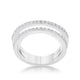 Lynn 0.25ct CZ Rhodium Twisted Trio Band Ring