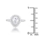 Susan 1.65ct CZ Rhodium Vintage Pear Shaped Ring