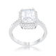 Ariana 2.95ct CZ Rhodium Classic Ring