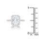 Ariana 2.95ct CZ Rhodium Classic Ring