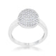 Brie 0.6ct CZ Rhodium Contemporary Sphere Ring