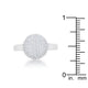 Brie 0.6ct CZ Rhodium Contemporary Sphere Ring