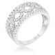 Rina 0.5ct CZ Rhodium Contemporary Band Ring