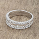 Rema 0.4ct CZ Rhodium Contemporary Infinity Band Ring