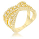 Sandy 0.37ct CZ 14k Gold Classic Criss Cross Ring