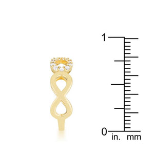 Mina 0.35ct CZ 14k Gold Infinity Ring