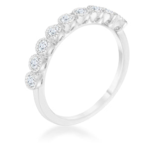 Bea 0.27ct CZ Rhodium Delicate Band