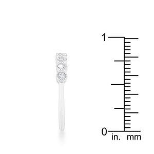 Bea 0.27ct CZ Rhodium Delicate Band