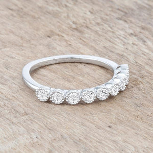 Bea 0.27ct CZ Rhodium Delicate Band